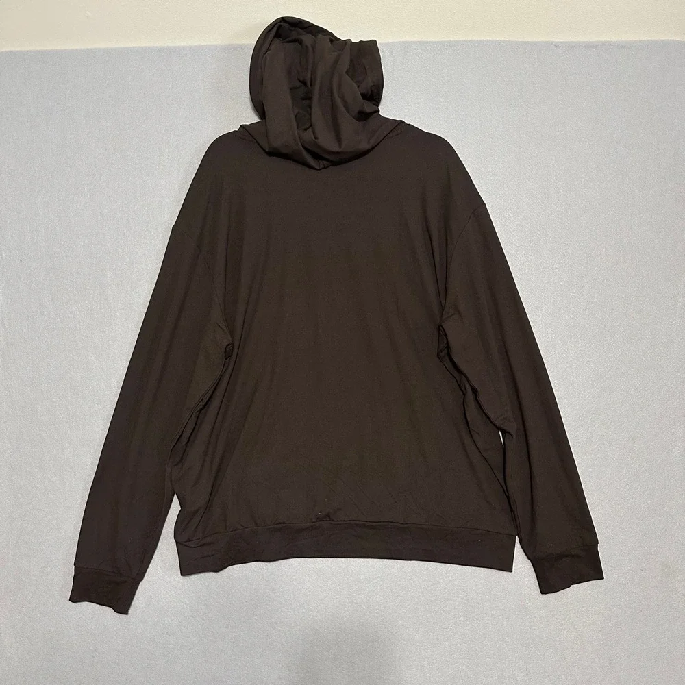 Comfrt Brown Oversized Lightweight Hoodie Sweatshirt XL Mens Womens - Picture 4 of 6